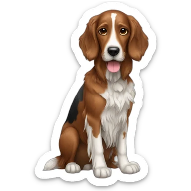 englis setter and woodcock sticker