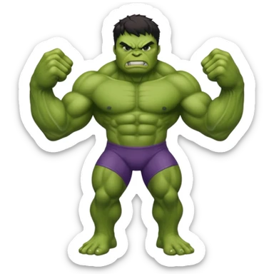 Alien buff as hulk sticker