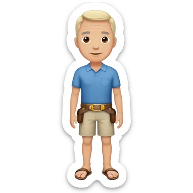 Un père avec une claquette et une ceinture sticker