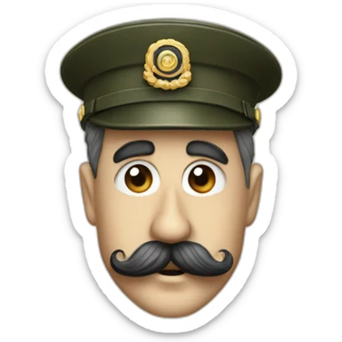 Charlie chaplin moustache militaire sticker