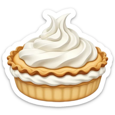 cream pie dessert with whipped cream sticker