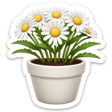 daisy flower pot sticker