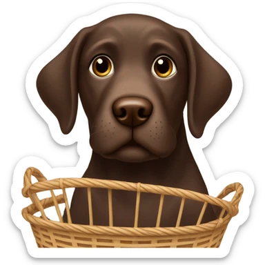 Chocolate Labrador riding a bike sticker