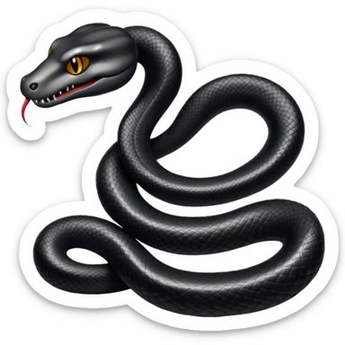 Snake black shadow sticker