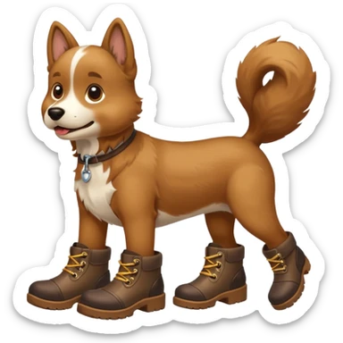 Perro con botas sticker