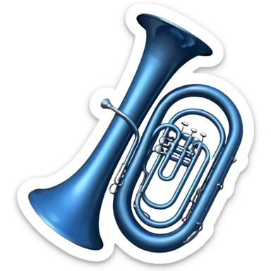 tuba redonda azul escura sticker
