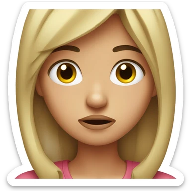 Annoyed girl sticker