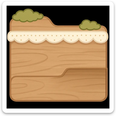 Render this folder. Remove the plants. KEEP THE STYLE INTACT. Render it as if it were open. white frills, but the plants at the very top can stay. sticker