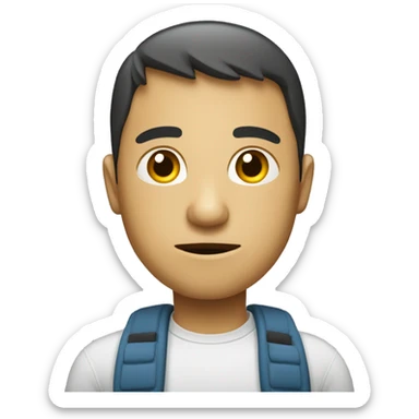 Tête de personne qui vient de retourner une situation  sticker