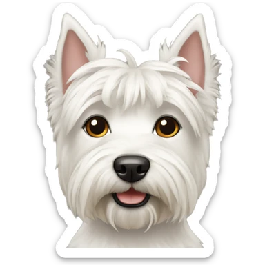 A westiing Highland terrier sticker