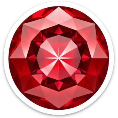 red glitter ruby sticker