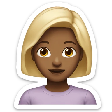 Girl with blond hair and brown eyes sticker