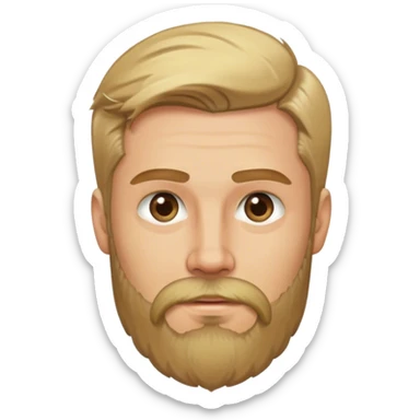 A handsome dirty blonde man with a beard sticker