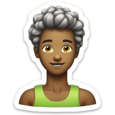 Cria de favela cabelo com luzes sticker