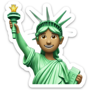 elf Statue of Liberty sticker