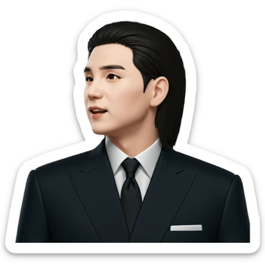 formal attire male portrait sticker