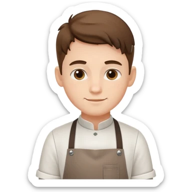 barista boy with apron sticker