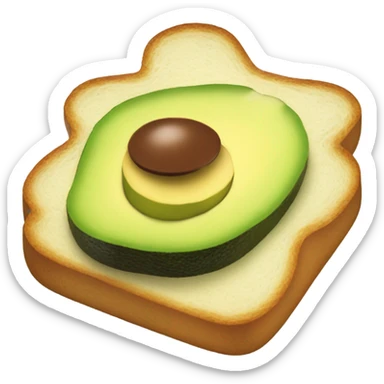 Toast with avocado sticker