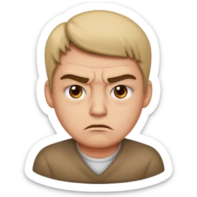 Disgusted face sticker