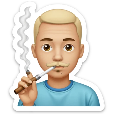 Emoji smoking meth pipe sticker