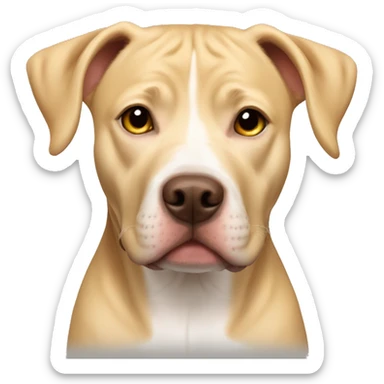 blonde Pitbull lab mix pitbull ears  sticker