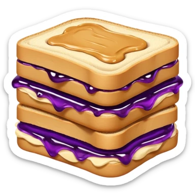 peanut butter & jelly sandwich  sticker