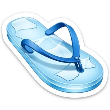 flip flop made of ice sticker
