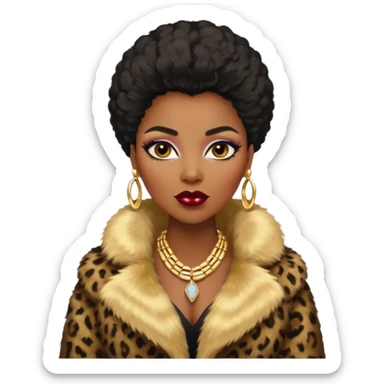 black skin mob wife sticker