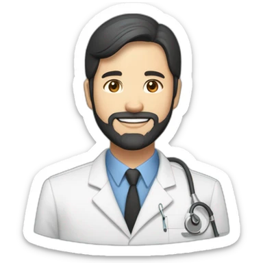 husband american 55 dark hair trimmed beard business suit pastor holding bible, wife asian age 55 black shoulder length hair wearing nurse uniform and nurse cap, no children sticker
