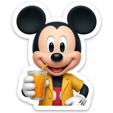 mickey mouse drink sticker