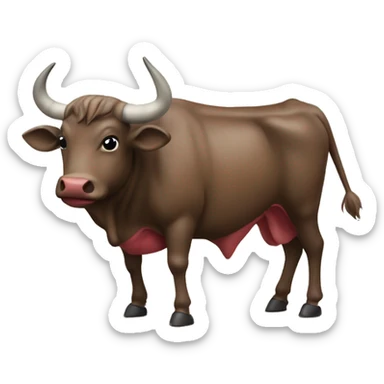 Toro en el suelo sticker