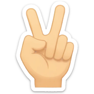 The Okay hand sign, 3 fingers up facing down and forward, 2 making a circle,  sticker