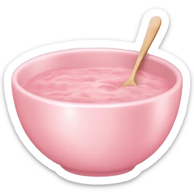 Light pink food bowl and cup set sticker