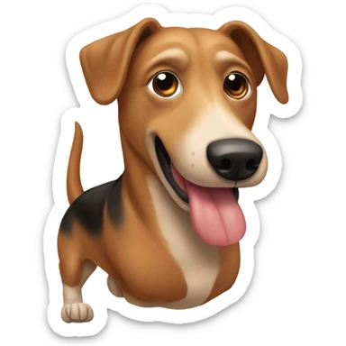 Perro salchicha haciendo pis sticker