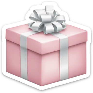 Light pink Christmas gifts under a white Christmas tree  sticker