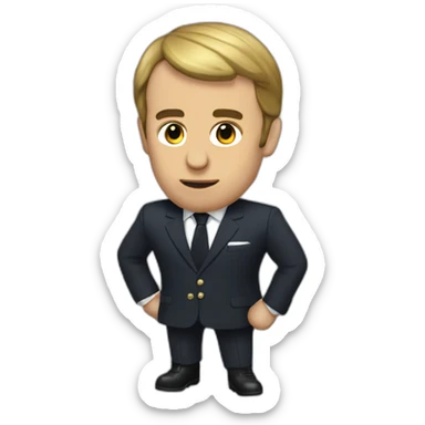 Macron fumant sticker