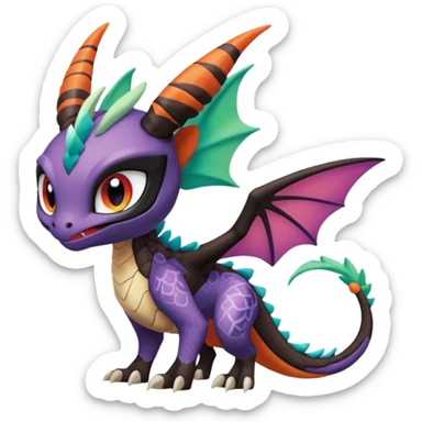 Meloetta-Noivern-Spyro-Toothless-Fakémon-creature-hybrid sticker