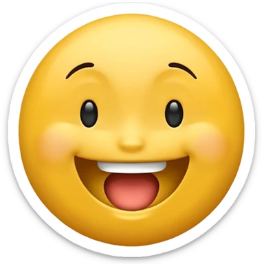 Happy emoji chocking itself  sticker