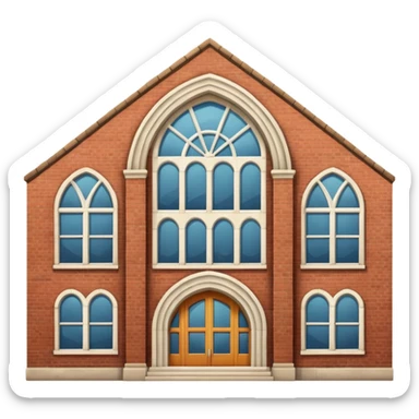 a full view of school building  sticker
