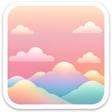 Divine ethereal Romantic warm-colored pastel lush gradients aesthetic sticker