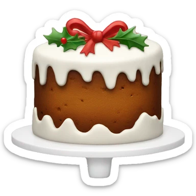 Christmas cake sticker