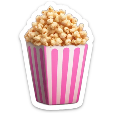 Pink-popcorn sticker