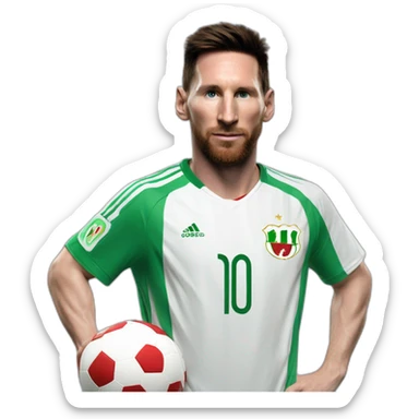 Messi avec un maillot de l'Algérie sticker