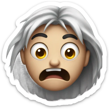 Horrified scared spirit face sticker