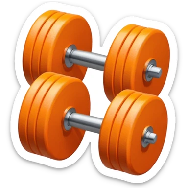 orange dumbell sticker