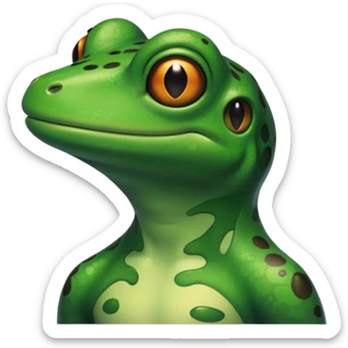 froge with a "32.60" neck tattoo  sticker
