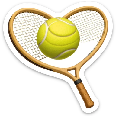 tennis ball and racket sticker