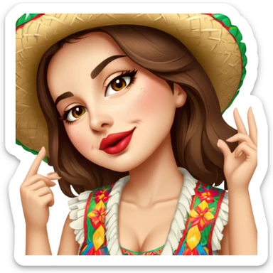 Fiestero with Sombrero sticker