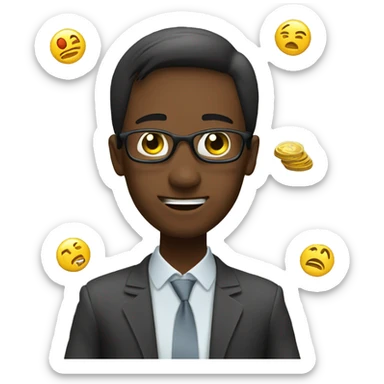 Trader in front of smartphone Forex trading  sticker