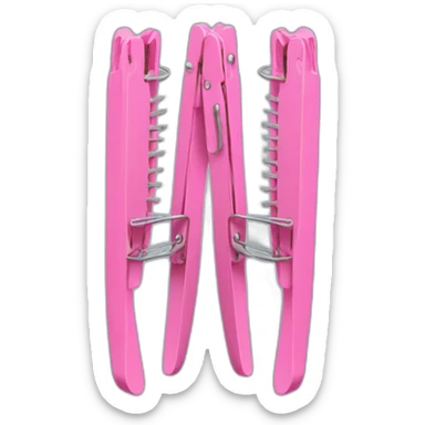 Two pink clothespins sticker